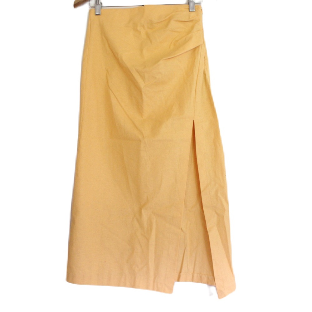 Zara Linen Open Slit Skirt - Picture 2 of 5